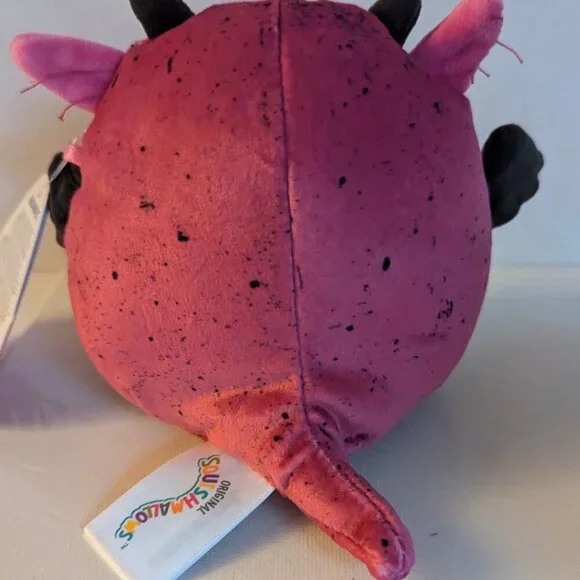 NWT 5" Bianca Pink Flecked Gargoyle Dragon Squishmallows Goth Valloween Plush - Picture 6 of 10